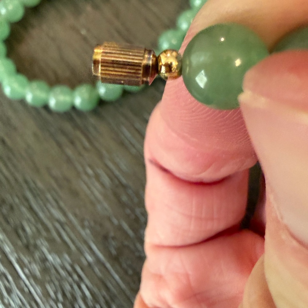 💚 Vintage Genuine Jade Bead Necklace 1950’s-1970’s 🍃 - Picture 3 of 6